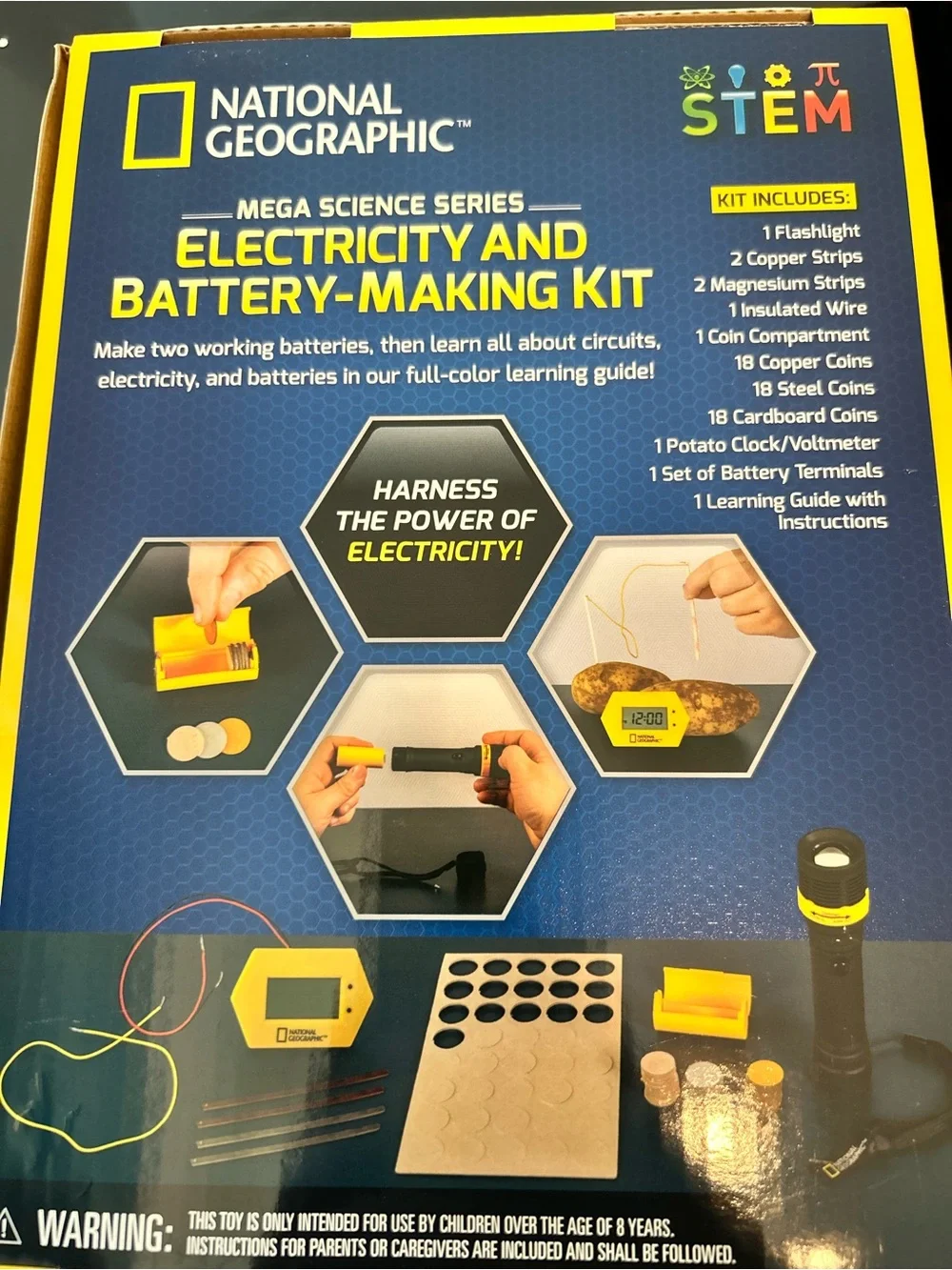 National Geographic Blue and Yellow Electricity & Battery Science Kit